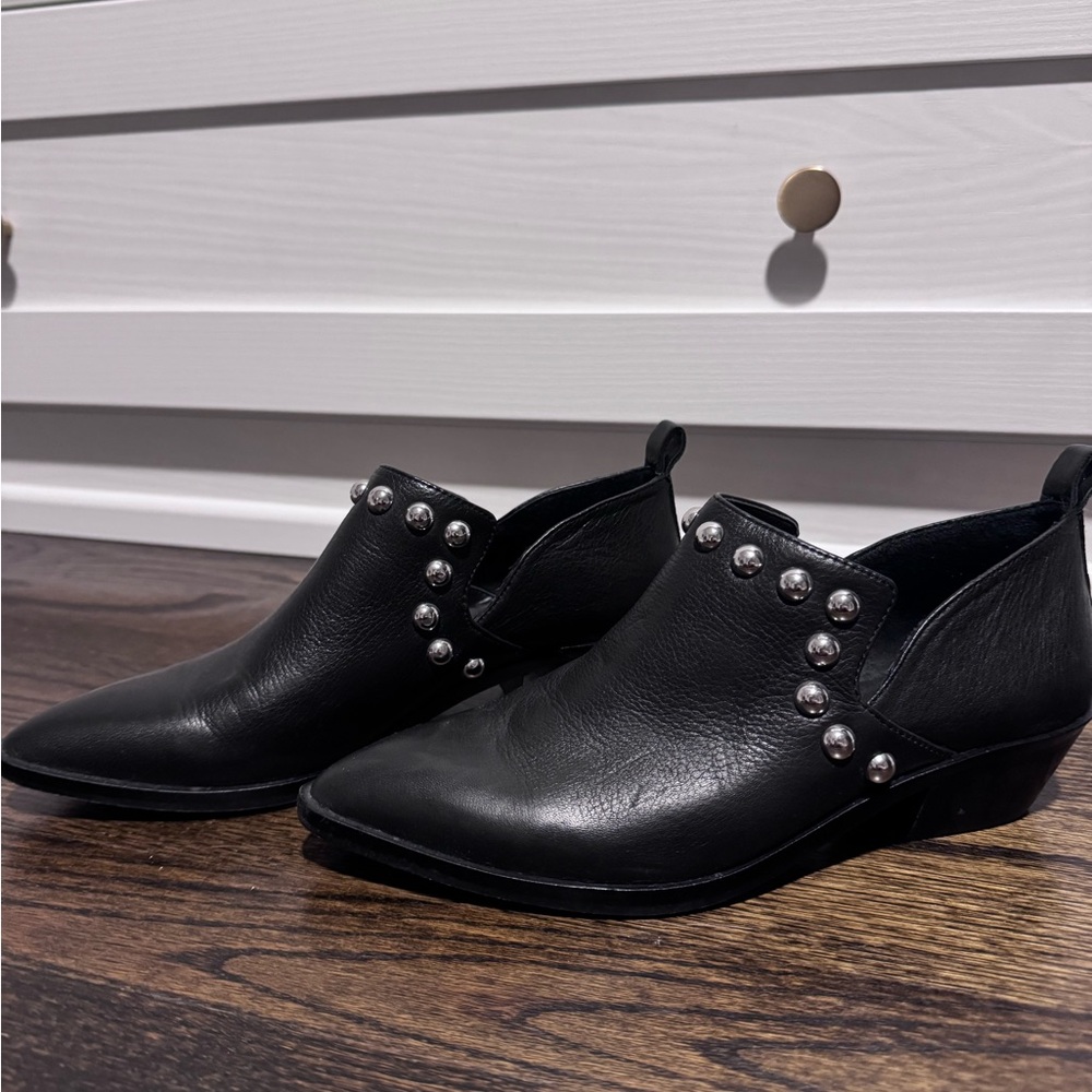 Black Studded Women's Ankle Boots